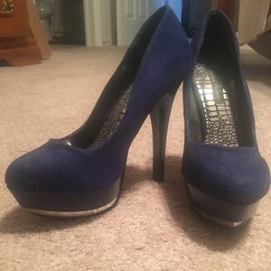 Royal blue high heels